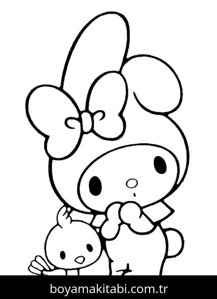 My Melody boyama sayfası – yaratıcılık, eğlenceli etkinlik