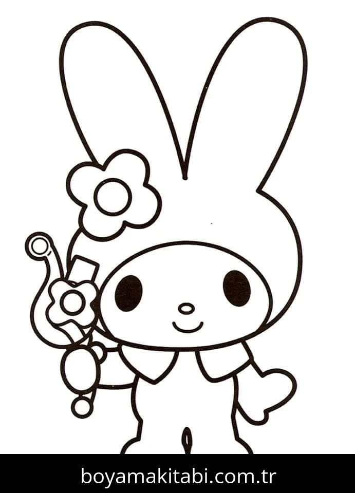 My Melody boyama sayfası – yaratıcılığı geliştirir, keyifli zaman