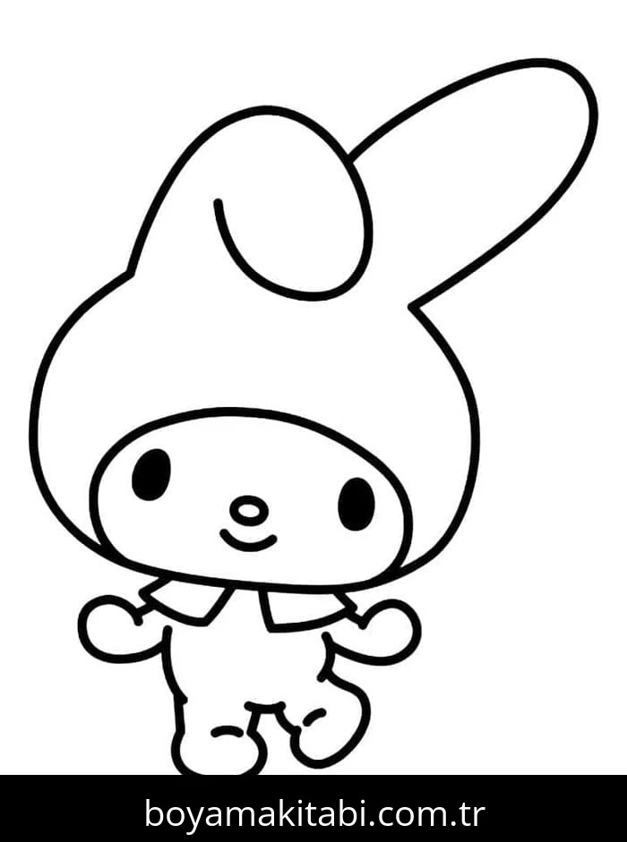 My Melody boyama sayfası – okul öncesi, evde etkinlik