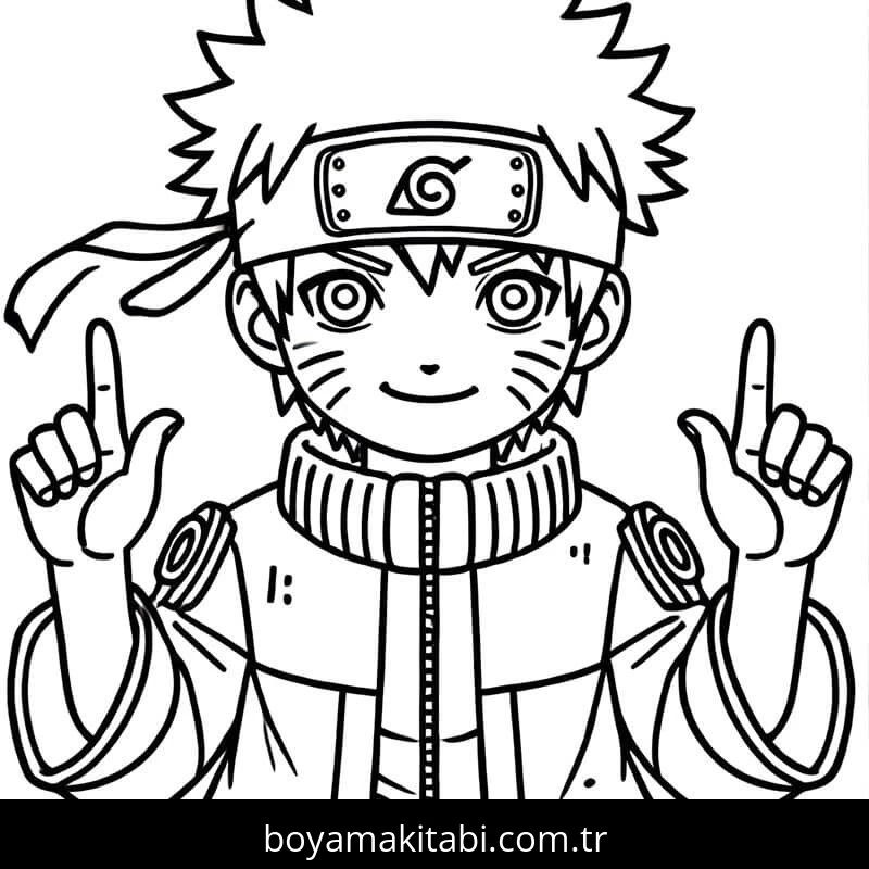 Naruto boyama sayfası – eğitici aktivite, yaratıcılık