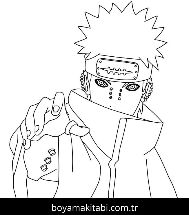 Naruto boyama sayfası – renkli çizimler, okul öncesi