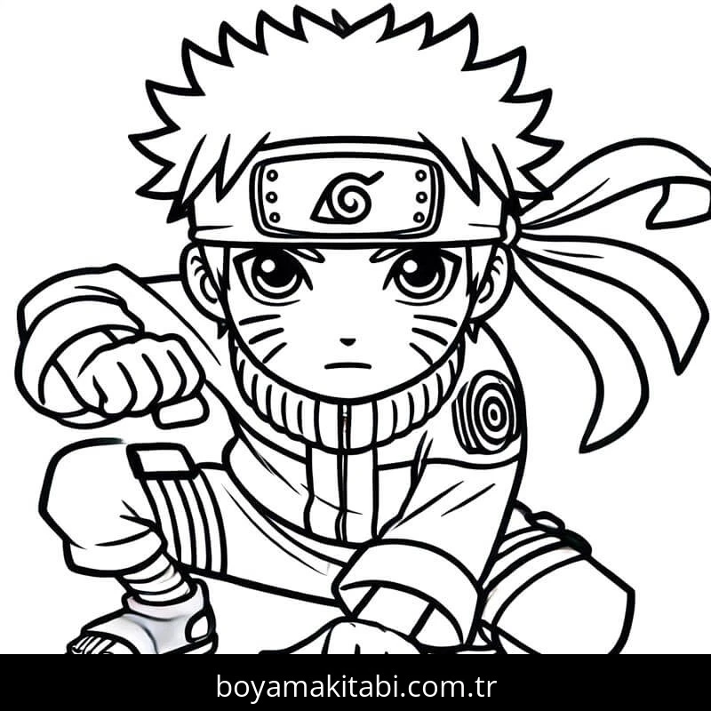 Naruto boyama sayfası – okul öncesi, evde etkinlik