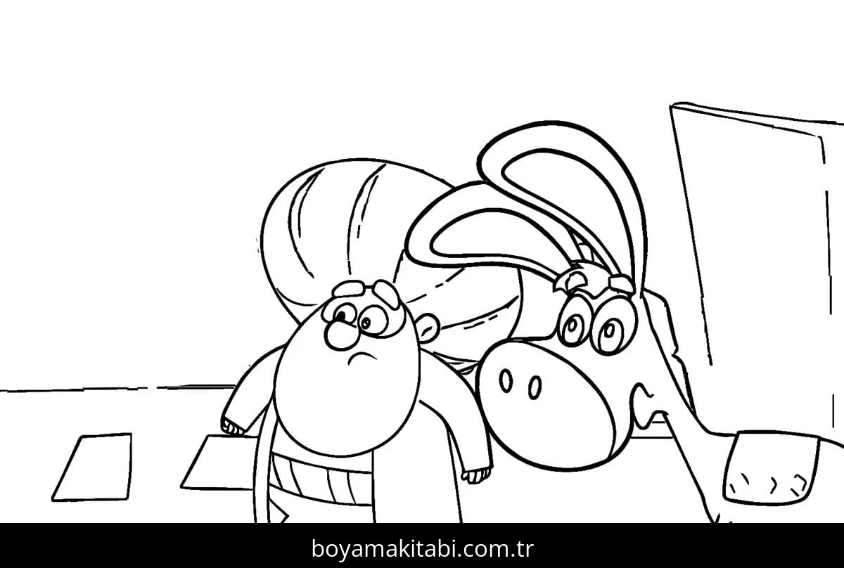 Nasreddin Hoca boyama sayfası – yaratıcılık, eğlenceli etkinlik