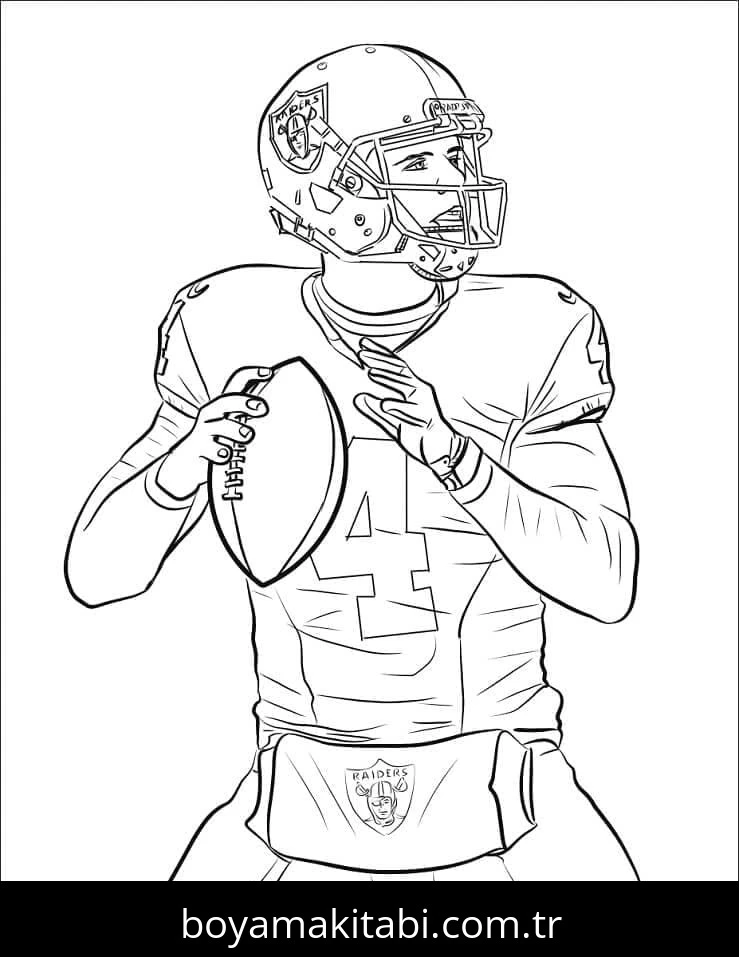 NFL boyama sayfası – eğitici aktivite, yaratıcılık
