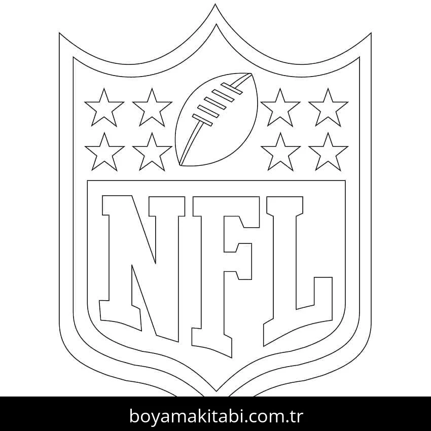 NFL boyama sayfası – renkli çizimler, okul öncesi