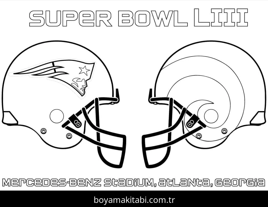NFL boyama sayfası – eğlenceli etkinlik, el becerilerini geliştirir