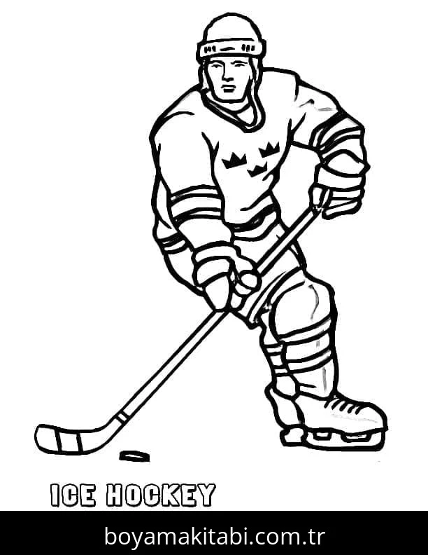 NHL boyama sayfası – basit çizim, kolay boyama