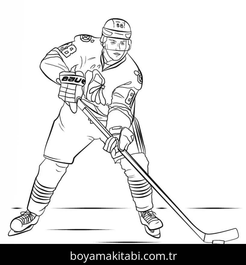 NHL boyama sayfası – PDF indir, sevimli karakter