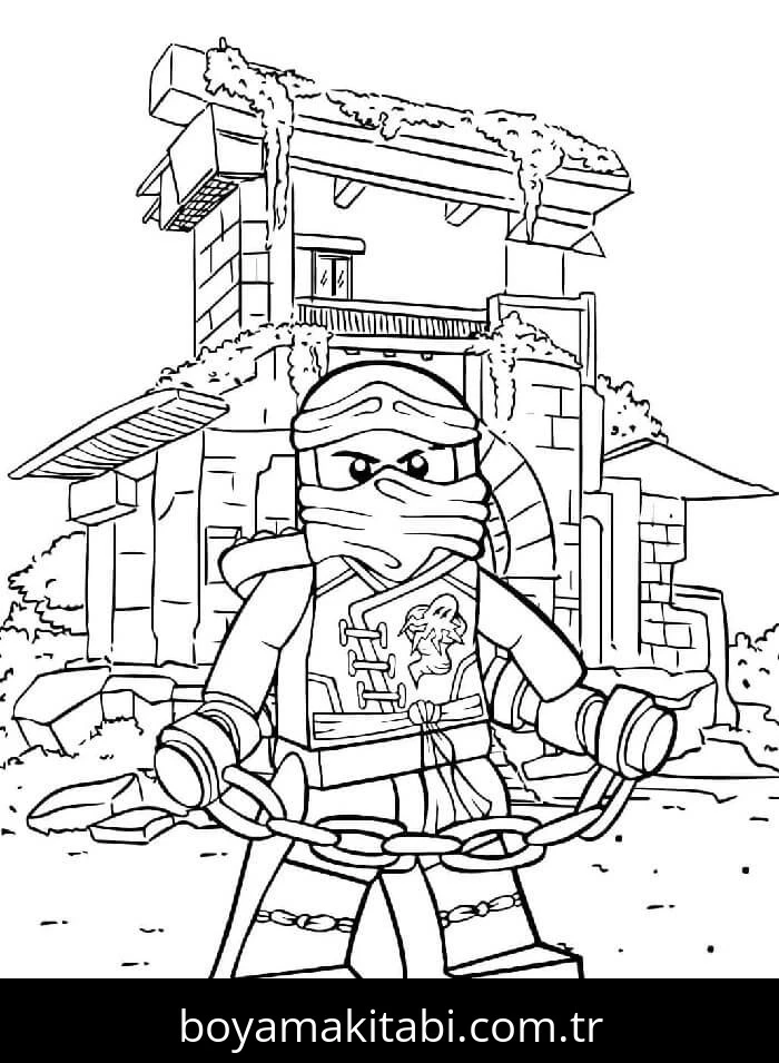 Ninjago boyama sayfası – boyama çalışması, yaratıcılığı geliştirir