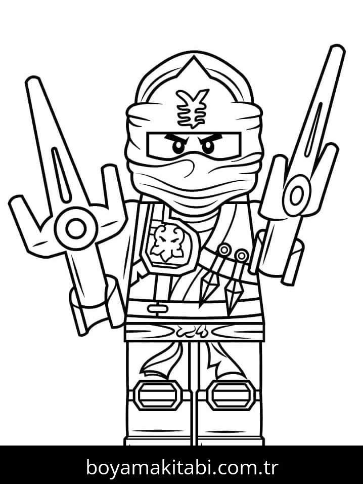 Ninjago boyama sayfası – renkli çizimler, okul öncesi