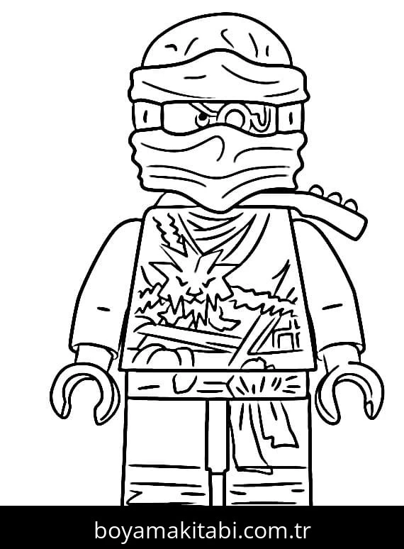 Ninjago boyama sayfası – el becerilerini geliştirir, boyama çalışması