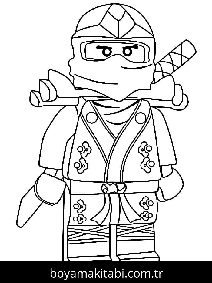 Ninjago boyama sayfası – çocuk aktivitesi, PDF indir