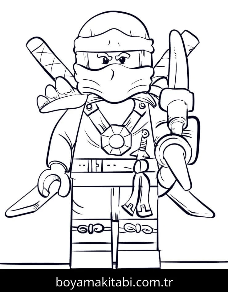 Ninjago boyama sayfası – sanatsal çalışma, çocuklar için