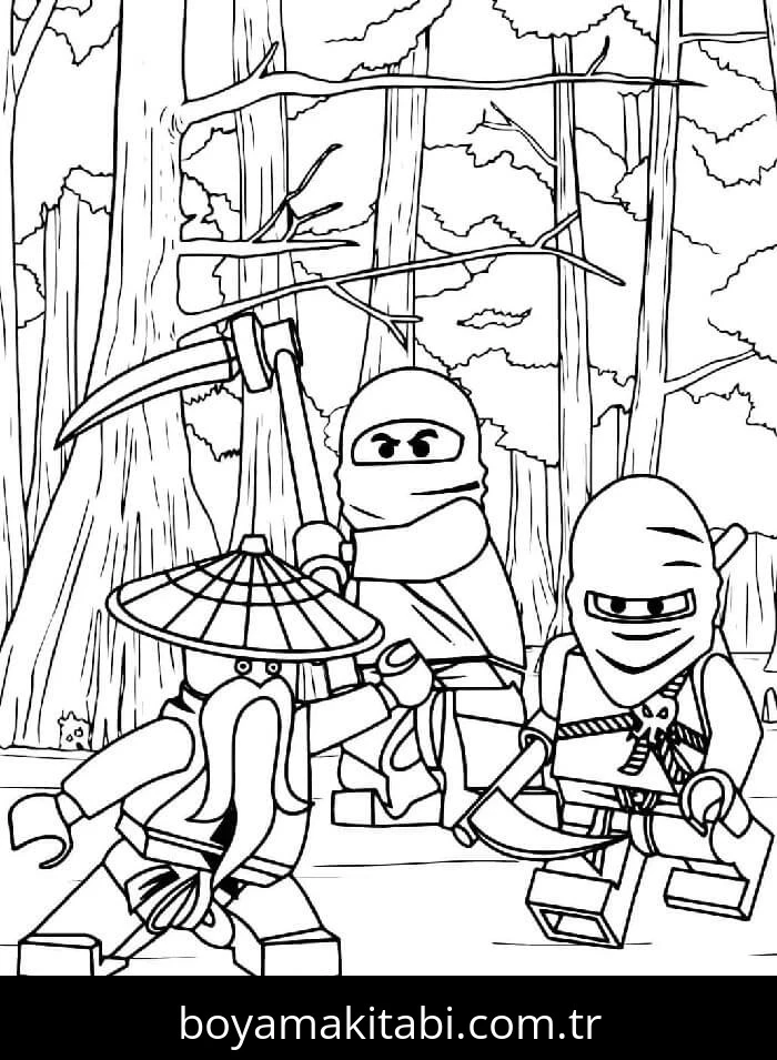 Ninjago boyama sayfası – yaratıcılık, eğlenceli etkinlik
