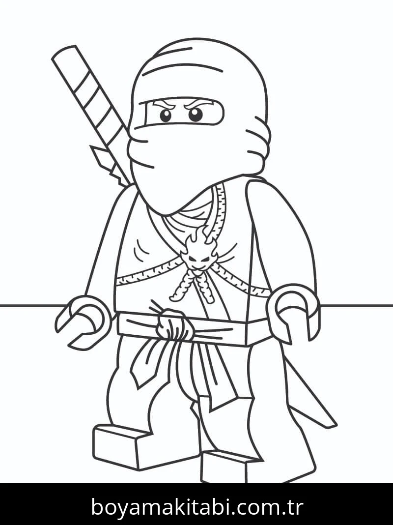 Ninjago boyama sayfası – renkli çizimler, okul öncesi