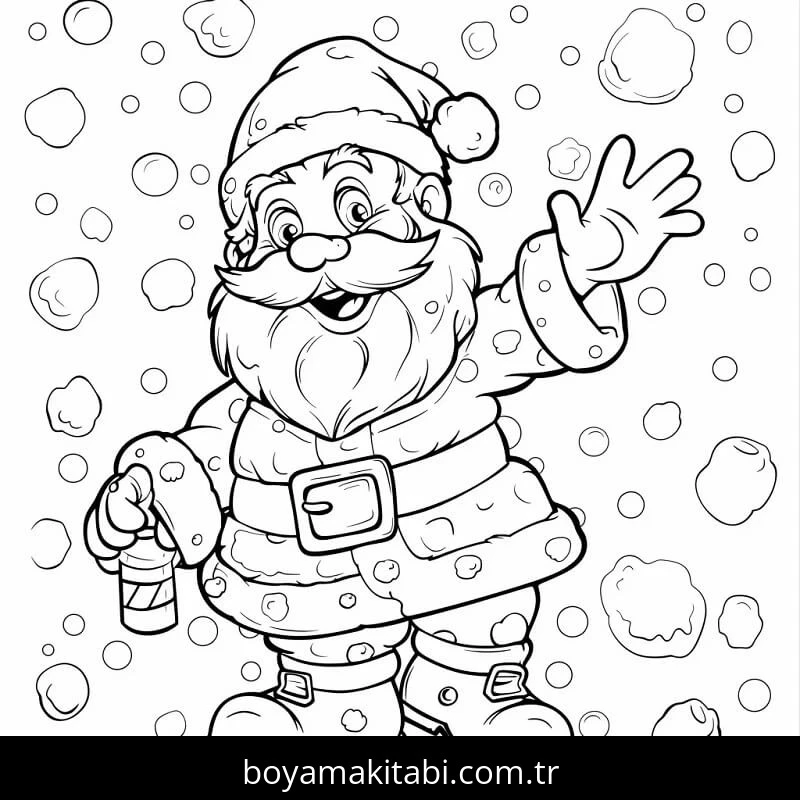 Noel Baba boyama sayfası #36 – anaokulu etkinliği, motor becerileri destekler