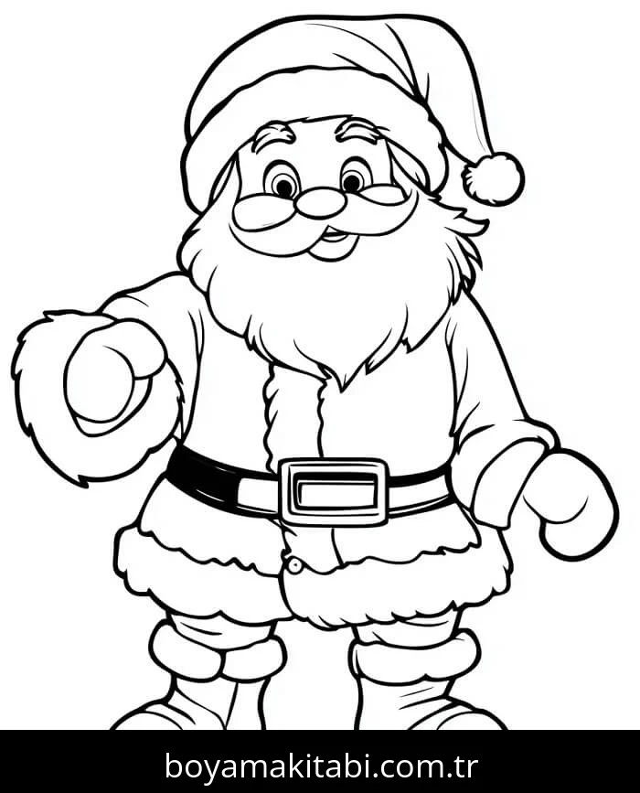 Noel Baba boyama sayfası – kolay boyama, eğitici aktivite