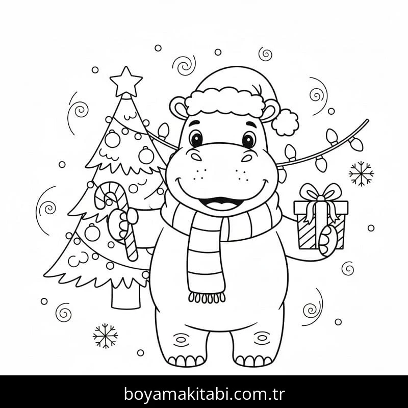 Noel Hayvanları boyama sayfası – ücretsiz yazdır, boyama etkinliği