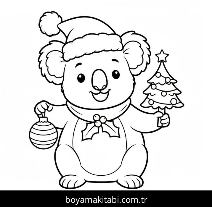 Noel Hayvanları boyama sayfası – keyifli zaman, renkli çizimler