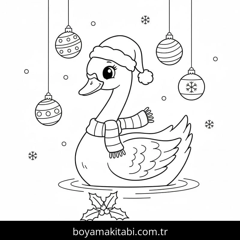 Noel Hayvanları boyama sayfası – renkli çizimler, okul öncesi