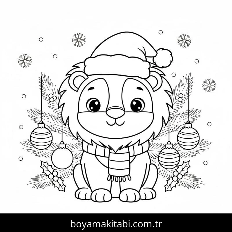 Noel Hayvanları boyama sayfası – yaratıcılığı geliştirir, keyifli zaman