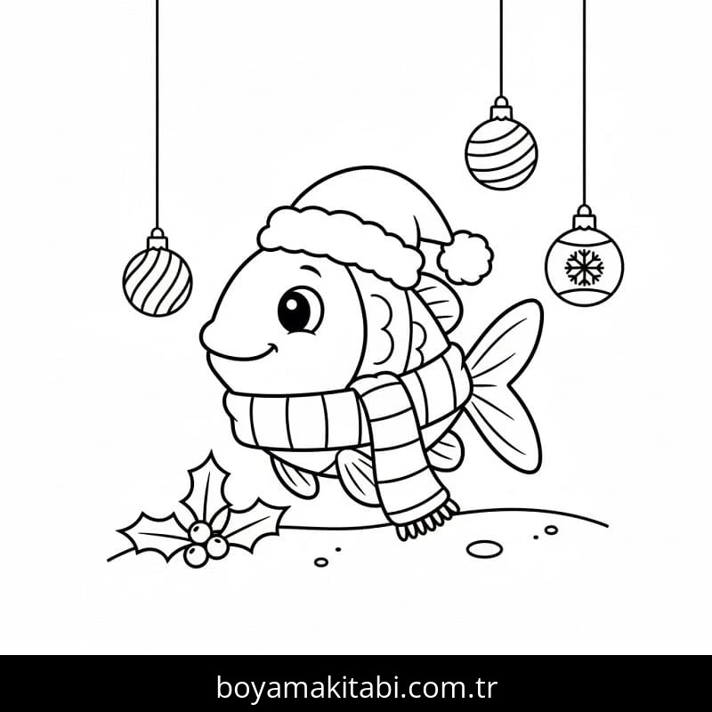 Noel Hayvanları boyama sayfası – el becerilerini geliştirir, boyama çalışması