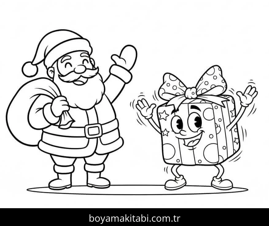 Noel Hediyeleri boyama sayfası – yaratıcılık, eğlenceli etkinlik