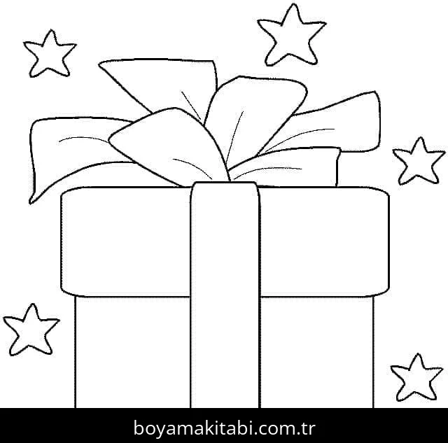 Noel Hediyeleri boyama sayfası – eğitici aktivite, yaratıcılık