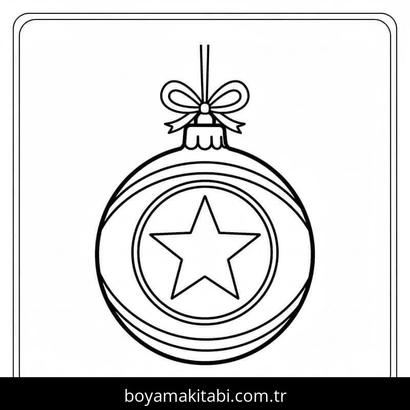 Noel Topları boyama sayfası – keyifli zaman, renkli çizimler