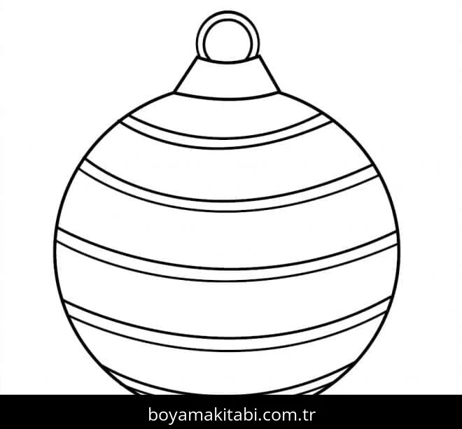 Noel Topları boyama sayfası – boyama çalışması, yaratıcılığı geliştirir