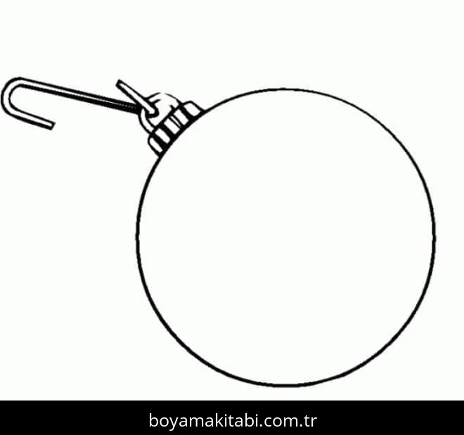 Noel Topları boyama sayfası – çocuklar için, çizgi film temalı