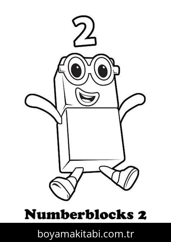 Numberblocks boyama sayfası – eğitici aktivite, yaratıcılık