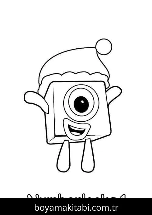 Numberblocks boyama sayfası – PDF indir, sevimli karakter