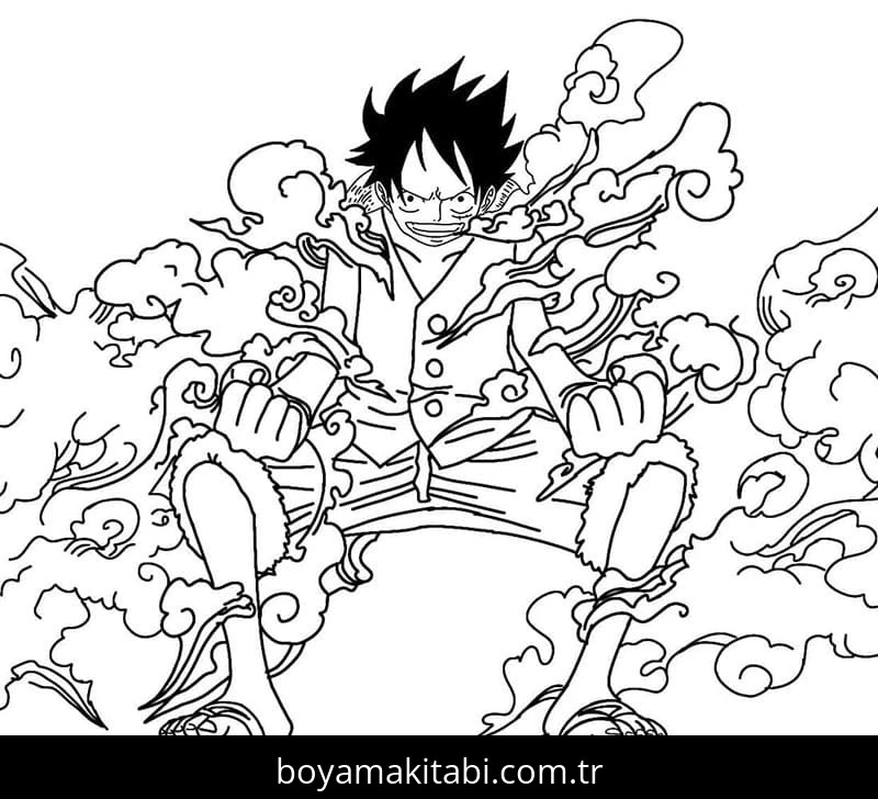 One Piece boyama sayfası #144 – dikkat ve odaklanma geliştirir, A4 baskıya uygun