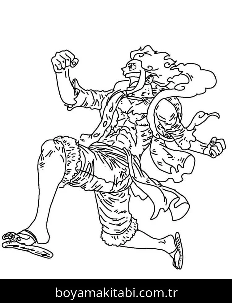 One Piece boyama sayfası #145 – motor becerileri destekler, mürekkep tasarrufu sağlar