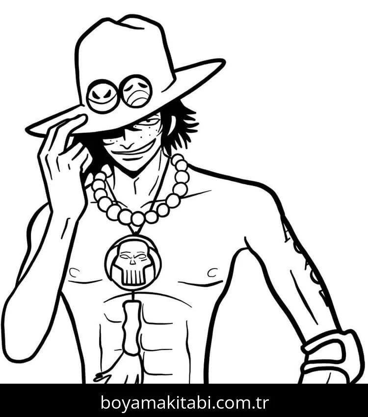 One Piece boyama sayfası #158 – PDF indir, sevimli karakter
