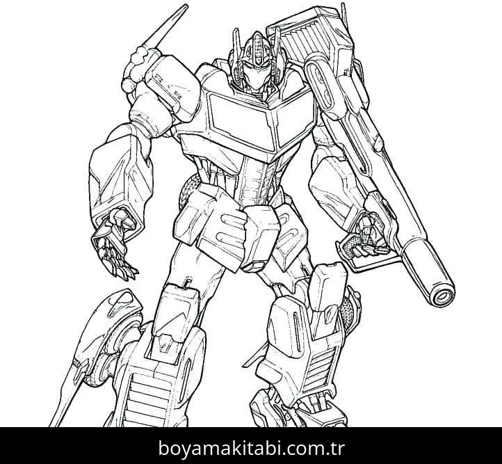 Optimus Prime boyama sayfası – yaratıcılık, eğlenceli etkinlik