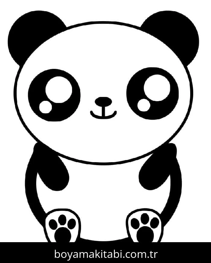 Panda boyama sayfası – yaratıcılığı geliştirir, keyifli zaman