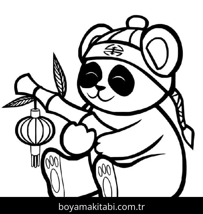 Panda boyama sayfası – okul öncesi, evde etkinlik