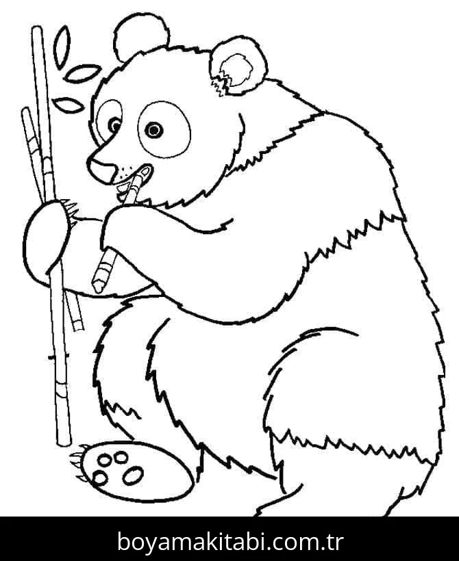 Panda boyama sayfası – eğlenceli etkinlik, el becerilerini geliştirir