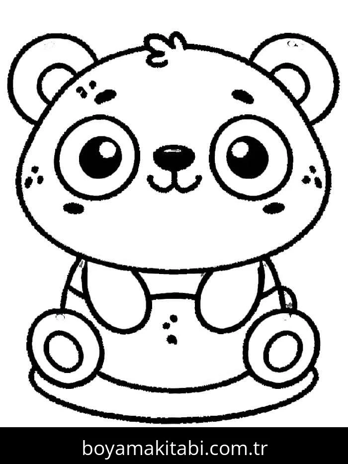 Panda boyama sayfası – eğitici aktivite, yaratıcılık