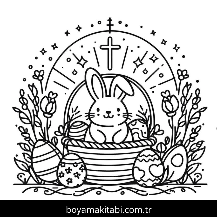 Paskalya boyama sayfası – yaratıcılık, eğlenceli etkinlik