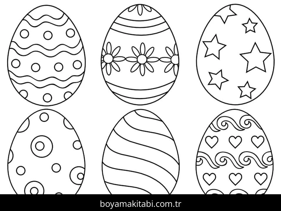 Paskalya Yumurtası boyama sayfası #30 – evde etkinlik, anaokulu etkinliği