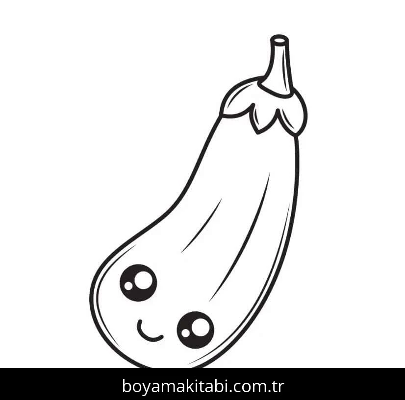 Patlıcan boyama sayfası – ücretsiz yazdır, boyama etkinliği
