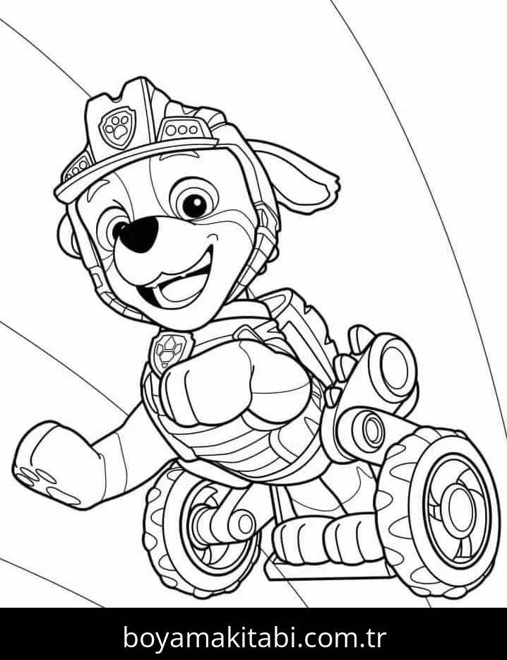 Paw Patrol boyama sayfası #196 – mürekkep tasarrufu sağlar, PDF indir