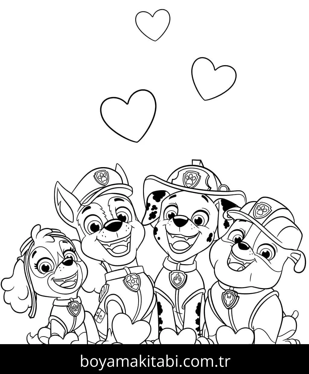 Paw Patrol boyama sayfası #201 – eğlenceli öğrenme deneyimi, okul öncesi