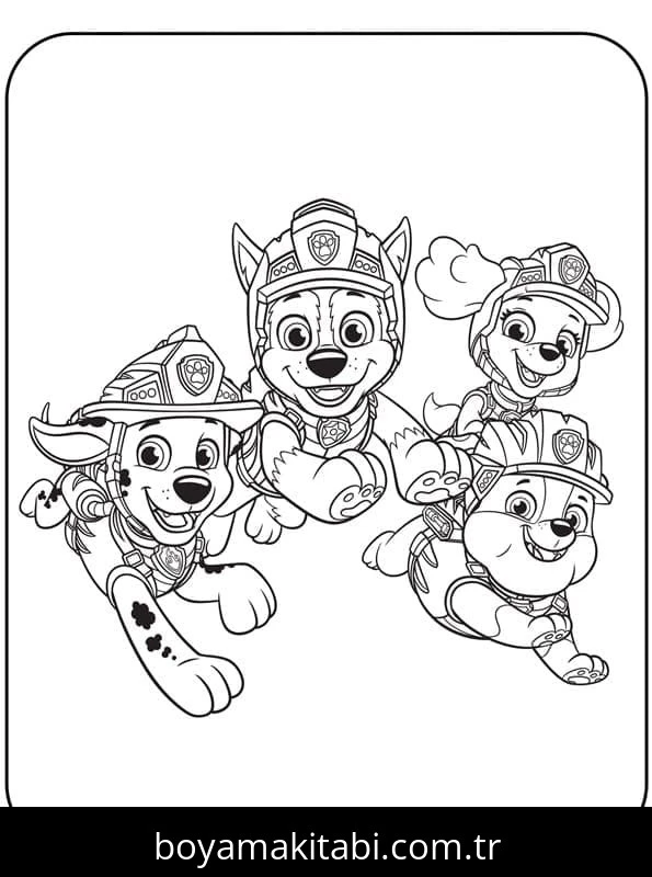 Paw Patrol boyama sayfası #202 – ücretsiz yazdır, boyama etkinliği