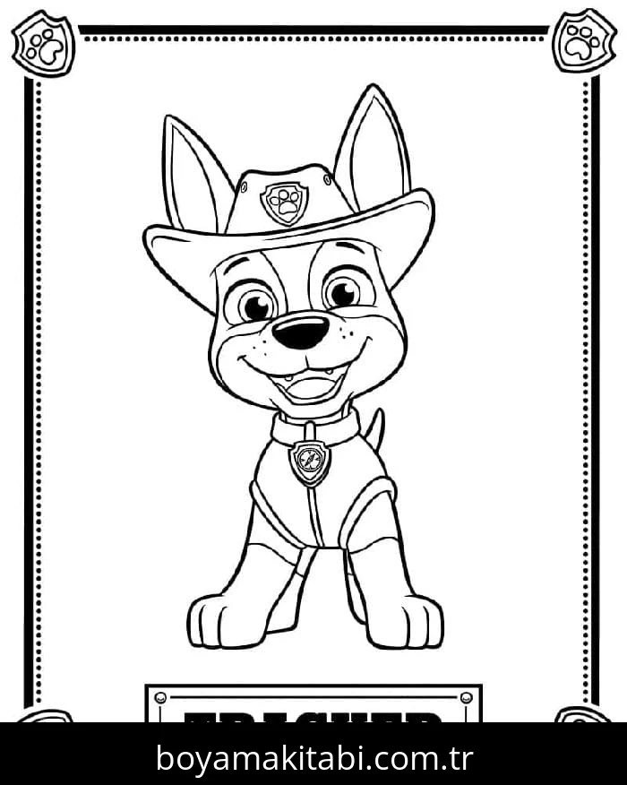 Paw Patrol boyama sayfası #204 – çocuklar için, çizgi film temalı