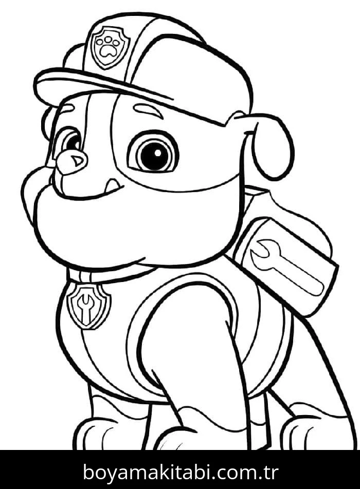 Paw Patrol boyama sayfası #206 – eğlenceli etkinlik, el becerilerini geliştirir