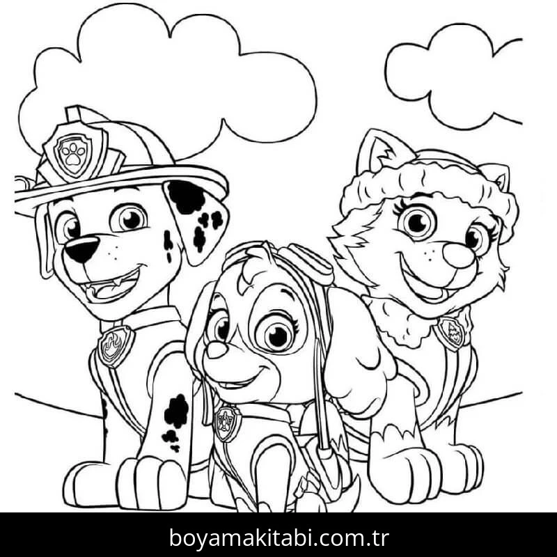 Paw Patrol boyama sayfası #207 – yaratıcılığı geliştirir, keyifli zaman